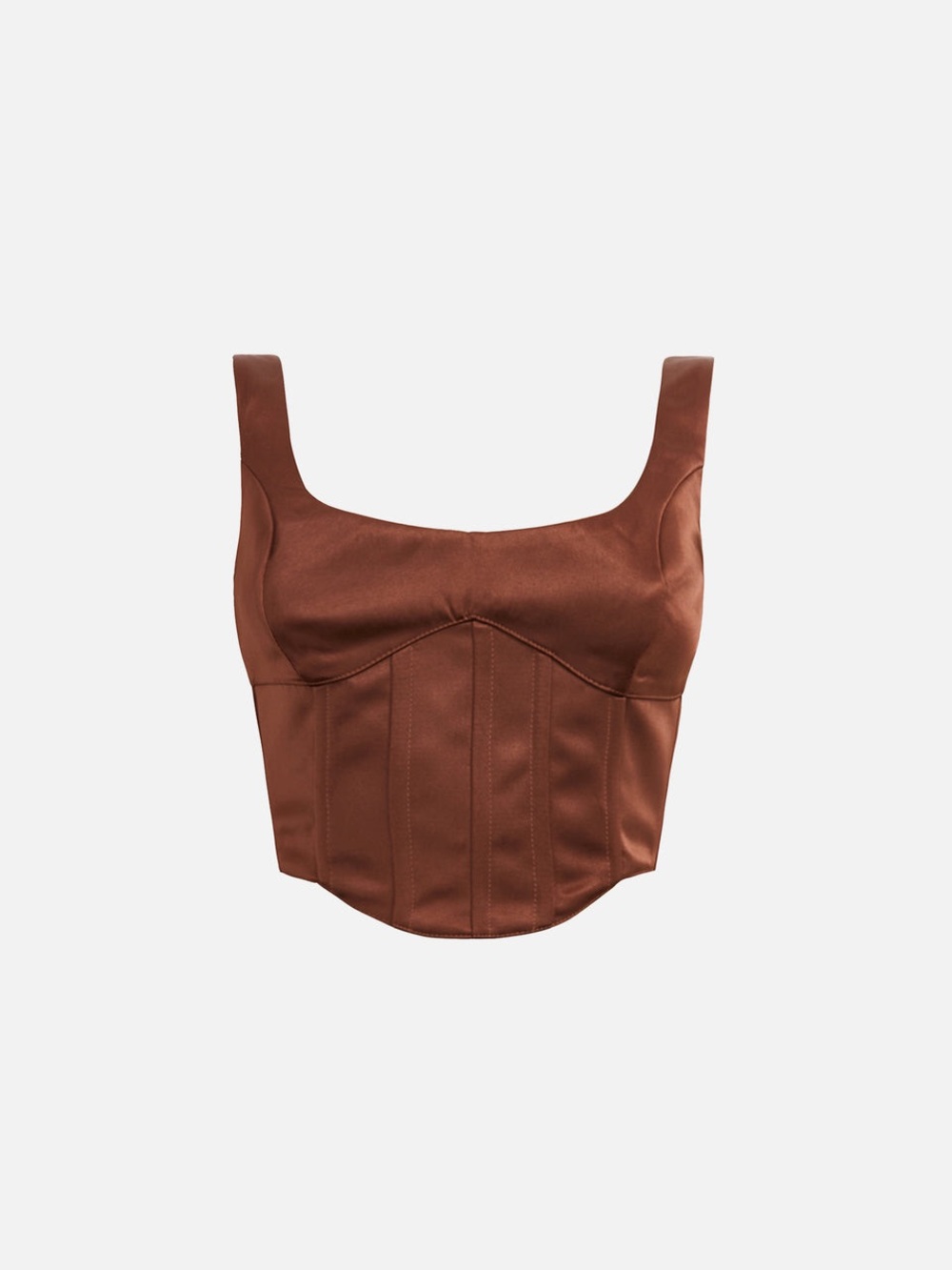 Guizio Satin Lace Up Bustier Top